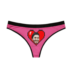 Personalized Heart Face Thong