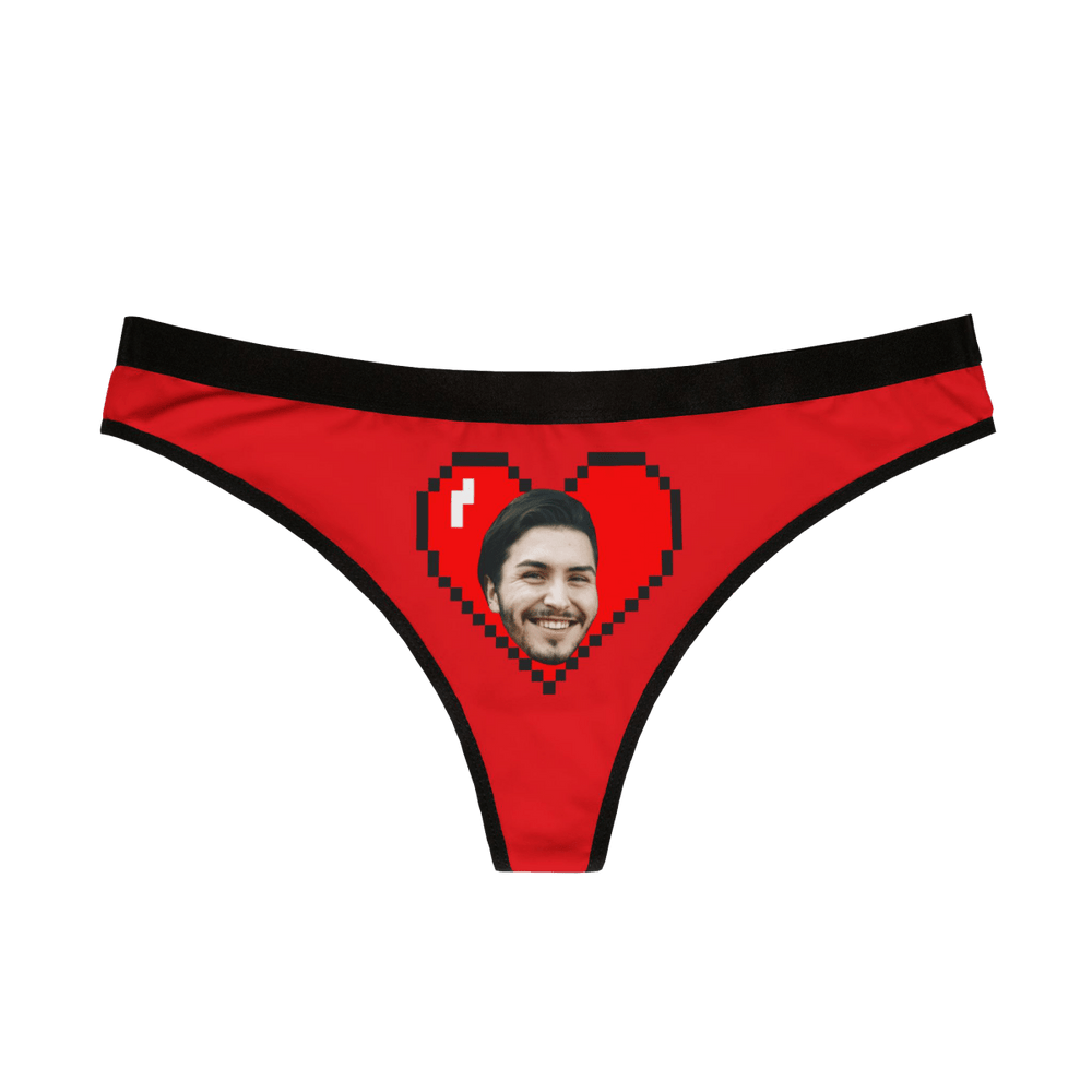 Personalized Heart Face Thong