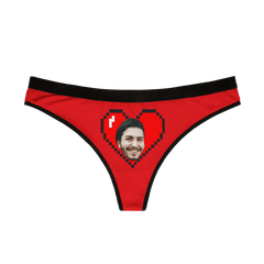 Personalized Heart Face Thong