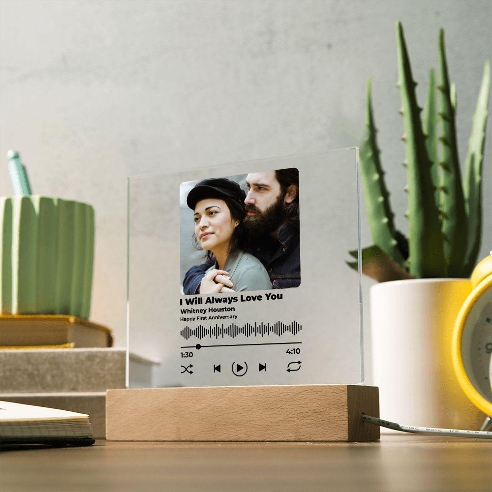 Personalized Photo Acrylic Song Plaque Album Cover Art An Ideal Anniversary Gift
