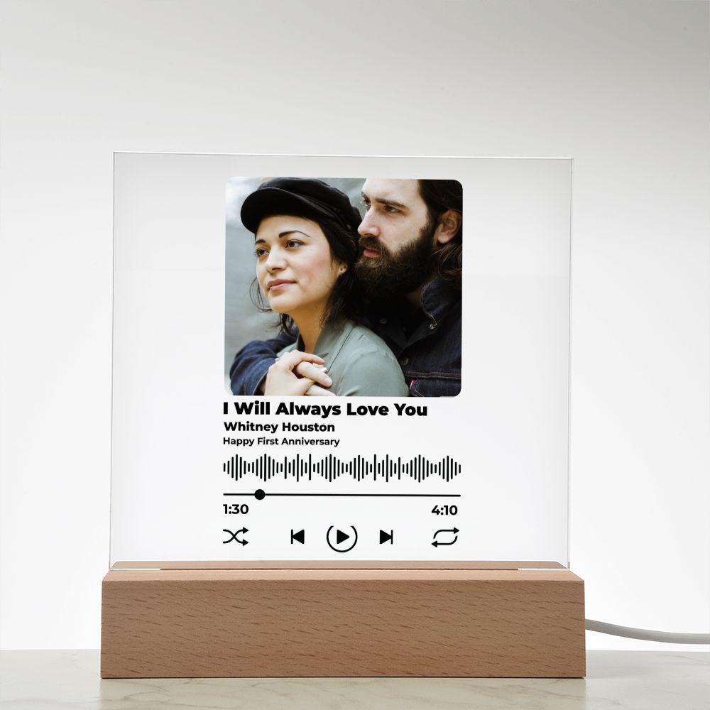 Personalized Photo Acrylic Song Plaque Album Cover Art An Ideal Anniversary Gift