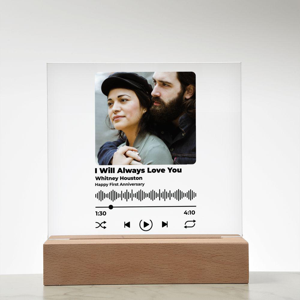 Personalized Photo Acrylic Song Plaque Album Cover Art An Ideal Anniversary Gift