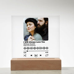 Personalized Photo Acrylic Song Plaque Album Cover Art An Ideal Anniversary Gift