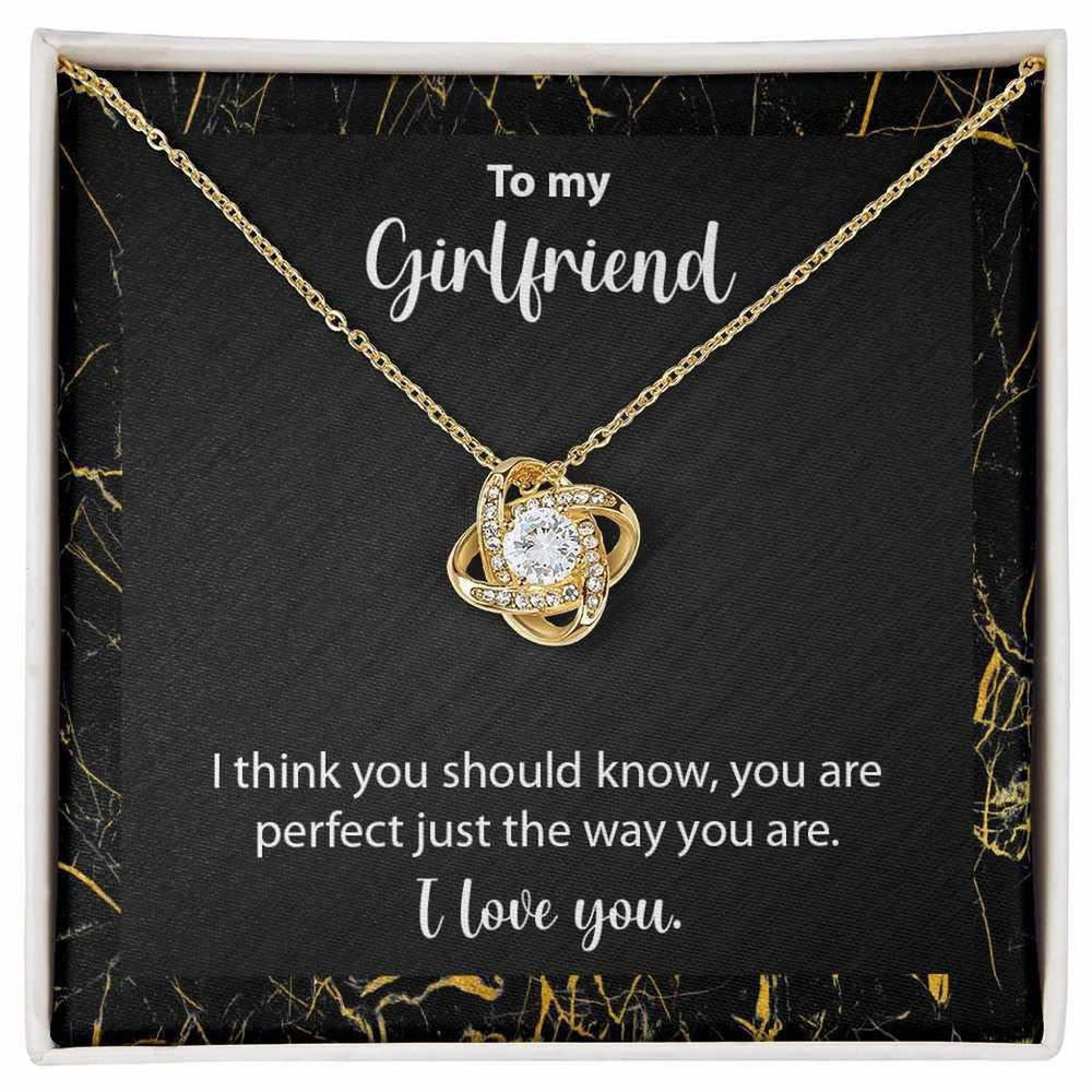 To My Girlfriend Love Knot Necklace I Think You Should Know With Message Card