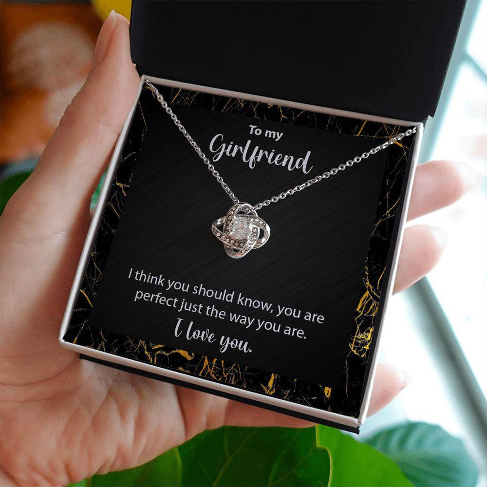 To My Girlfriend Love Knot Necklace I Think You Should Know With Message Card