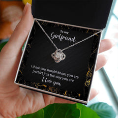 To My Girlfriend Love Knot Necklace I Think You Should Know With Message Card