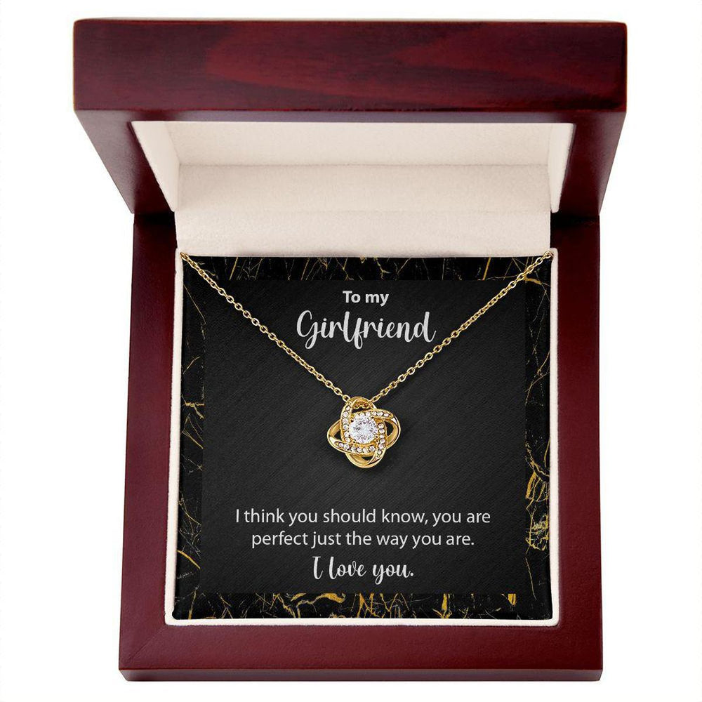 To My Girlfriend Love Knot Necklace I Think You Should Know With Message Card