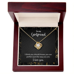 To My Girlfriend Love Knot Necklace I Think You Should Know With Message Card