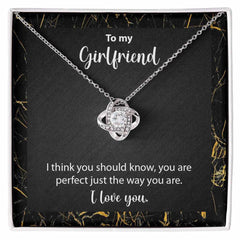 To My Girlfriend Love Knot Necklace I Think You Should Know With Message Card