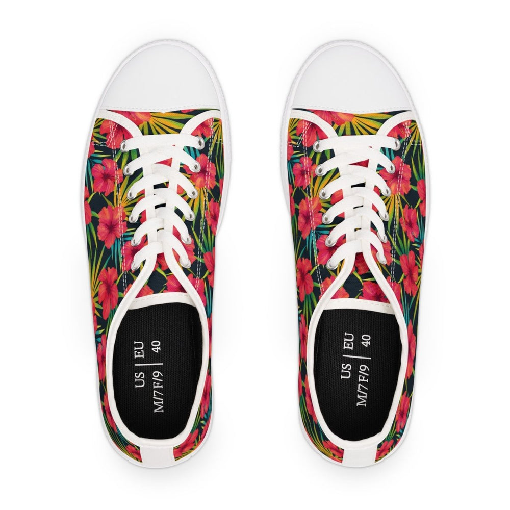 Tropical Floral Womens Low Top Shoes