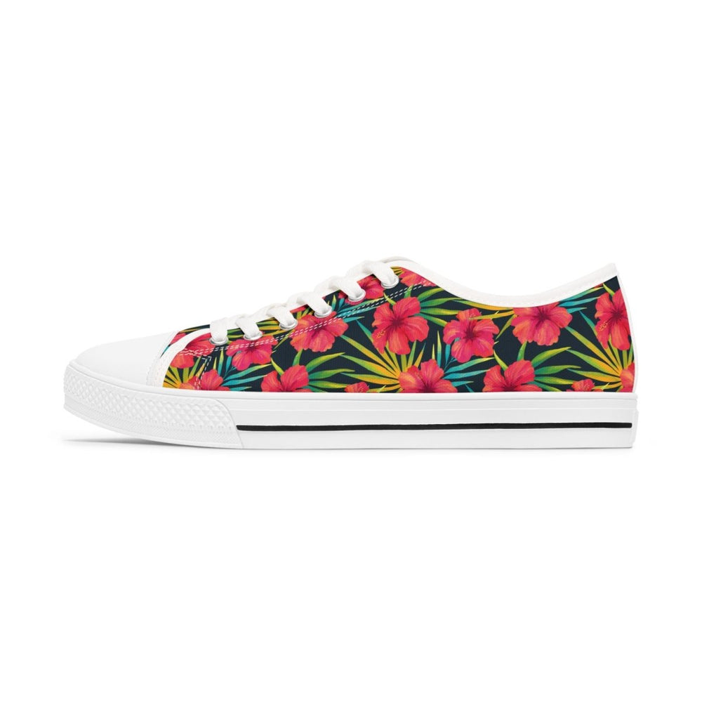 Tropical Floral Womens Low Top Shoes