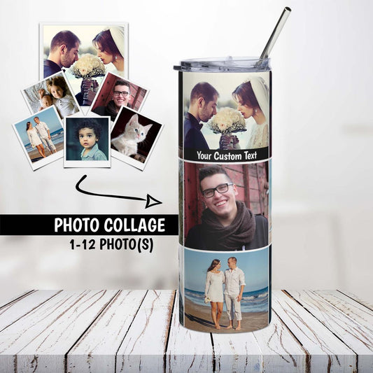 Photo Collage Personalized Stainless Steel Tumbler