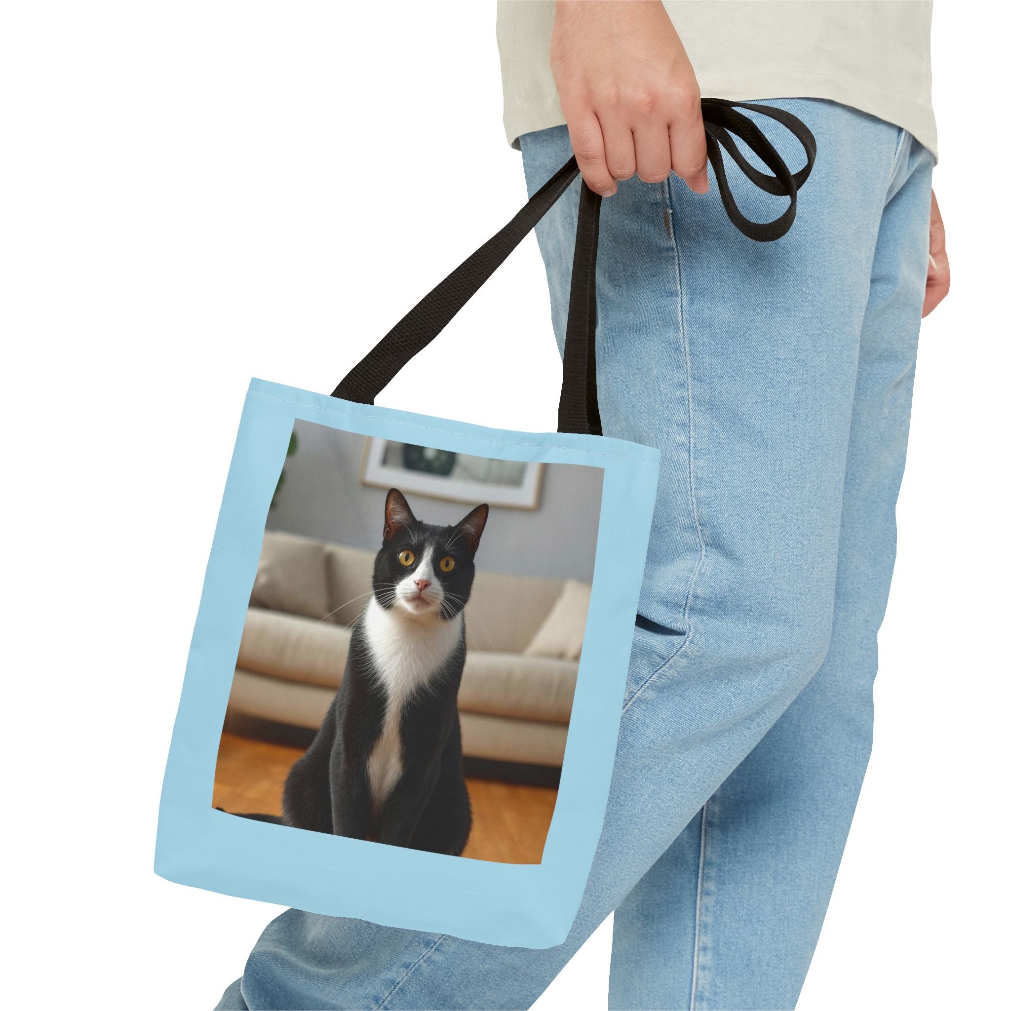 Custom Cat Photo Tote Bag