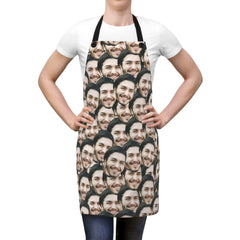 Custom Faces Apron Personalized Photo Kitchen Apron For Couples