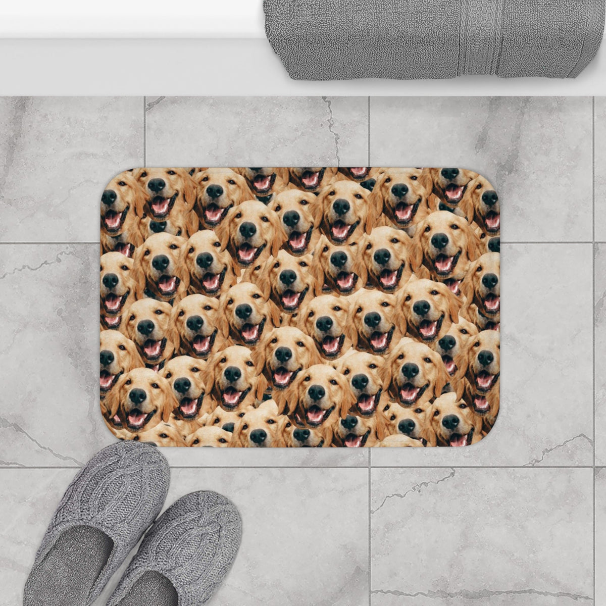 Custom Dog Faces Bath Mat