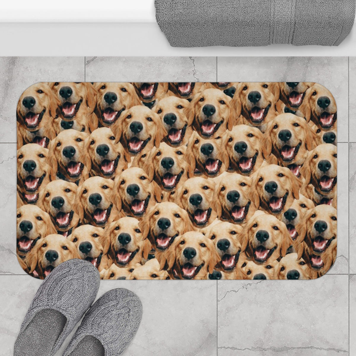 Custom Dog Faces Bath Mat Main image