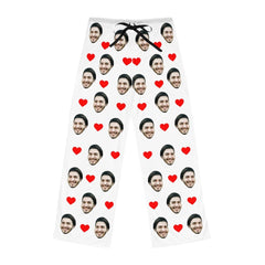 Custom Photo Pajamas With Hearts Personalized Face Pajama Gift
