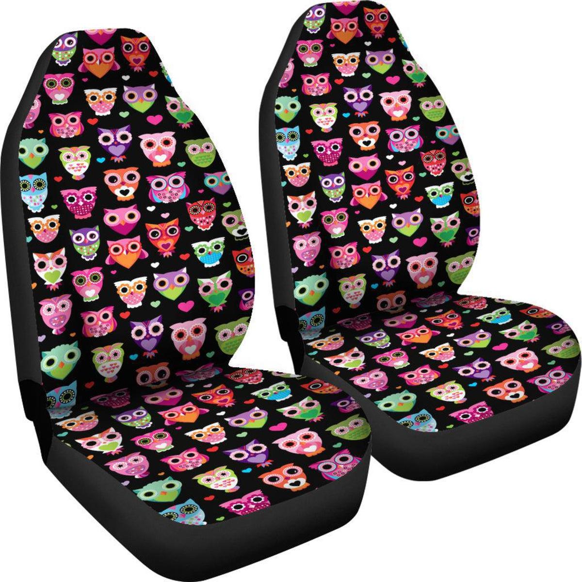 Black Owls Car Seat Cover Secondary image