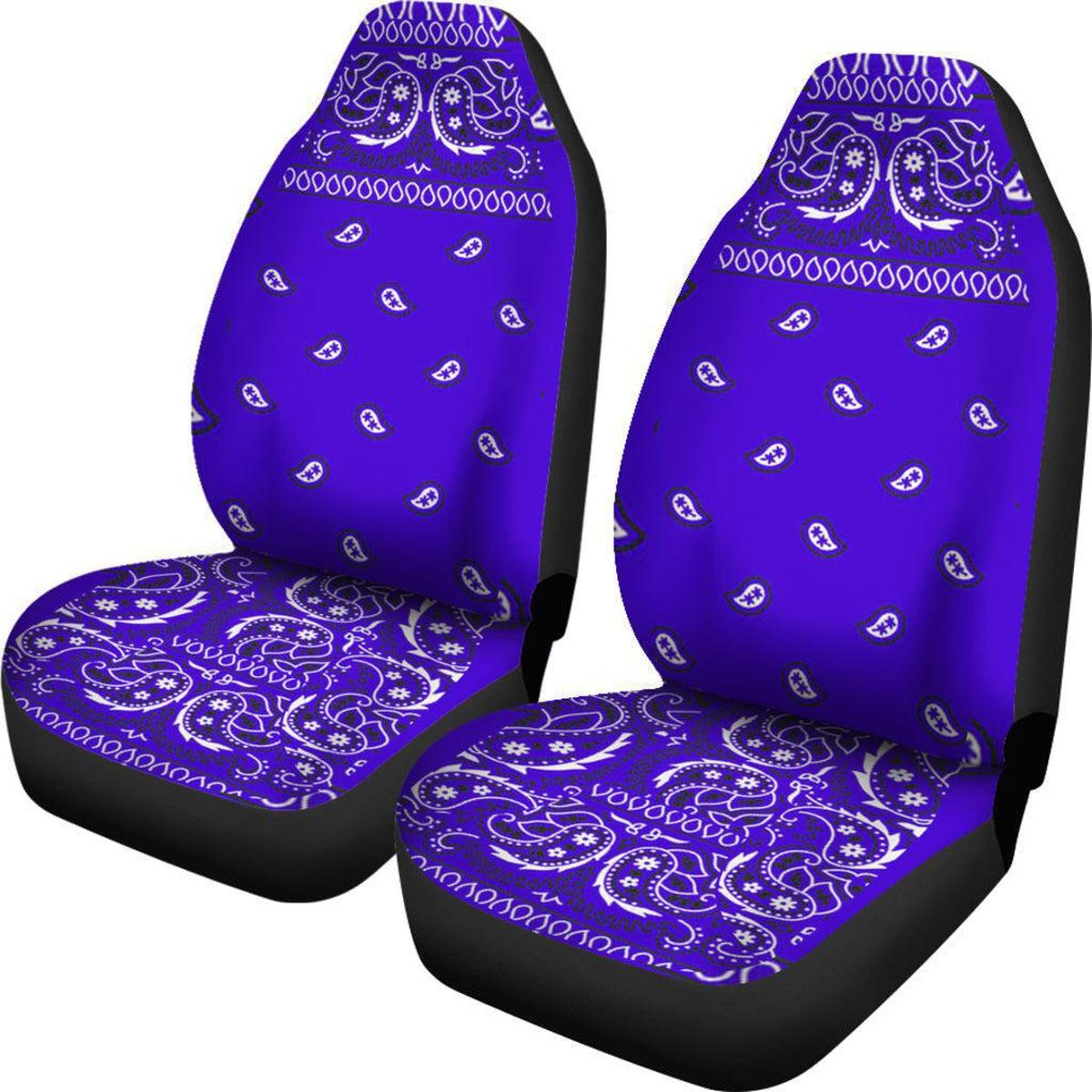 Blue Bandana Car Seat Covers Secondary image