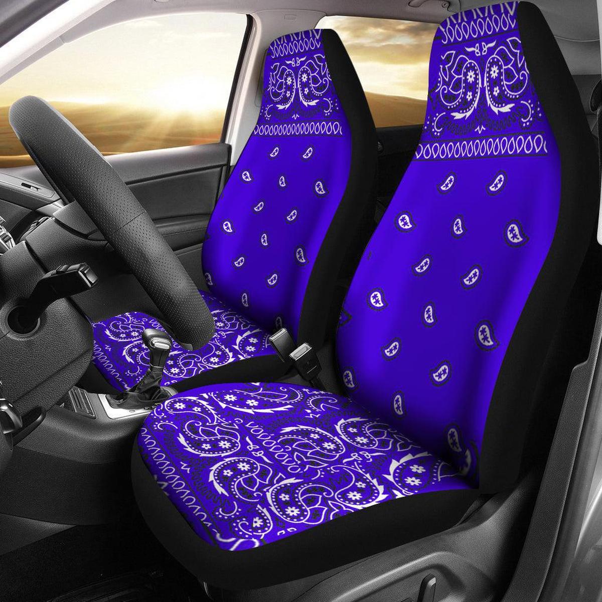Blue Bandana Car Seat Covers Main image
