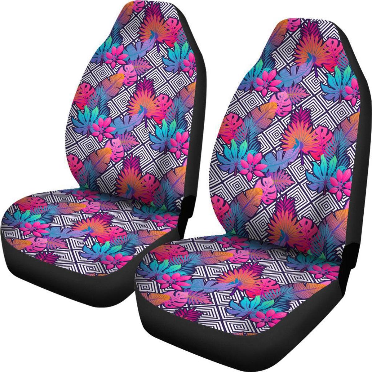 Boho Tropical Leaves Car Seat Covers Secondary image