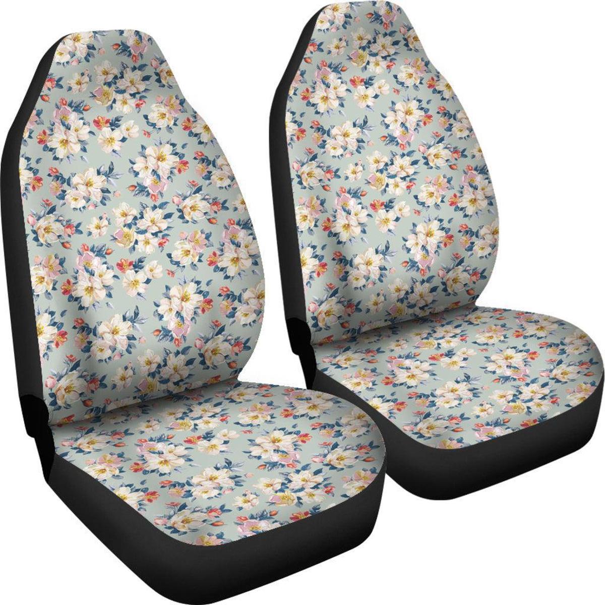 Boho White Flowers Car Seat Covers Secondary image