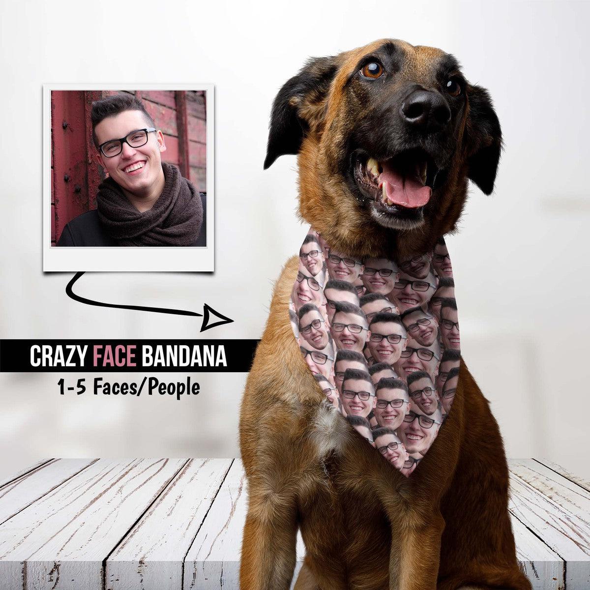 Crazy Faces Pet Bandana Collar Main image