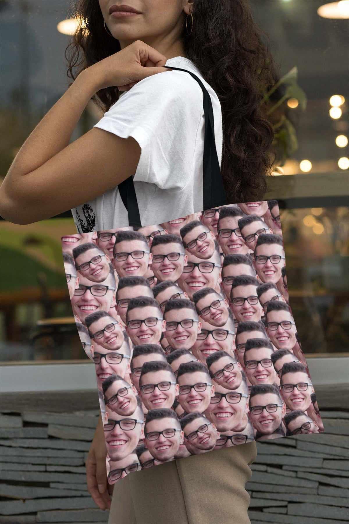 Crazy Faces Tote Bag Secondary image