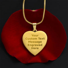 Custom Engraved Heart Necklace