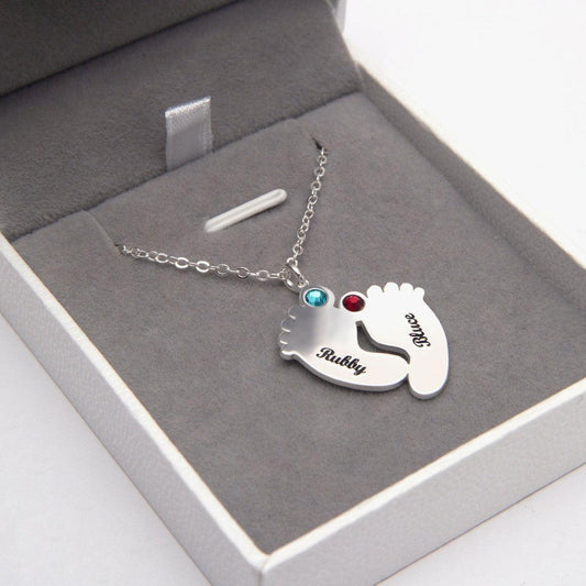 Custom Footprint Necklace