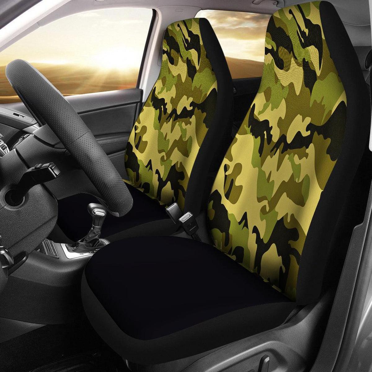 Green Camouflage Car Seat Covers Main image