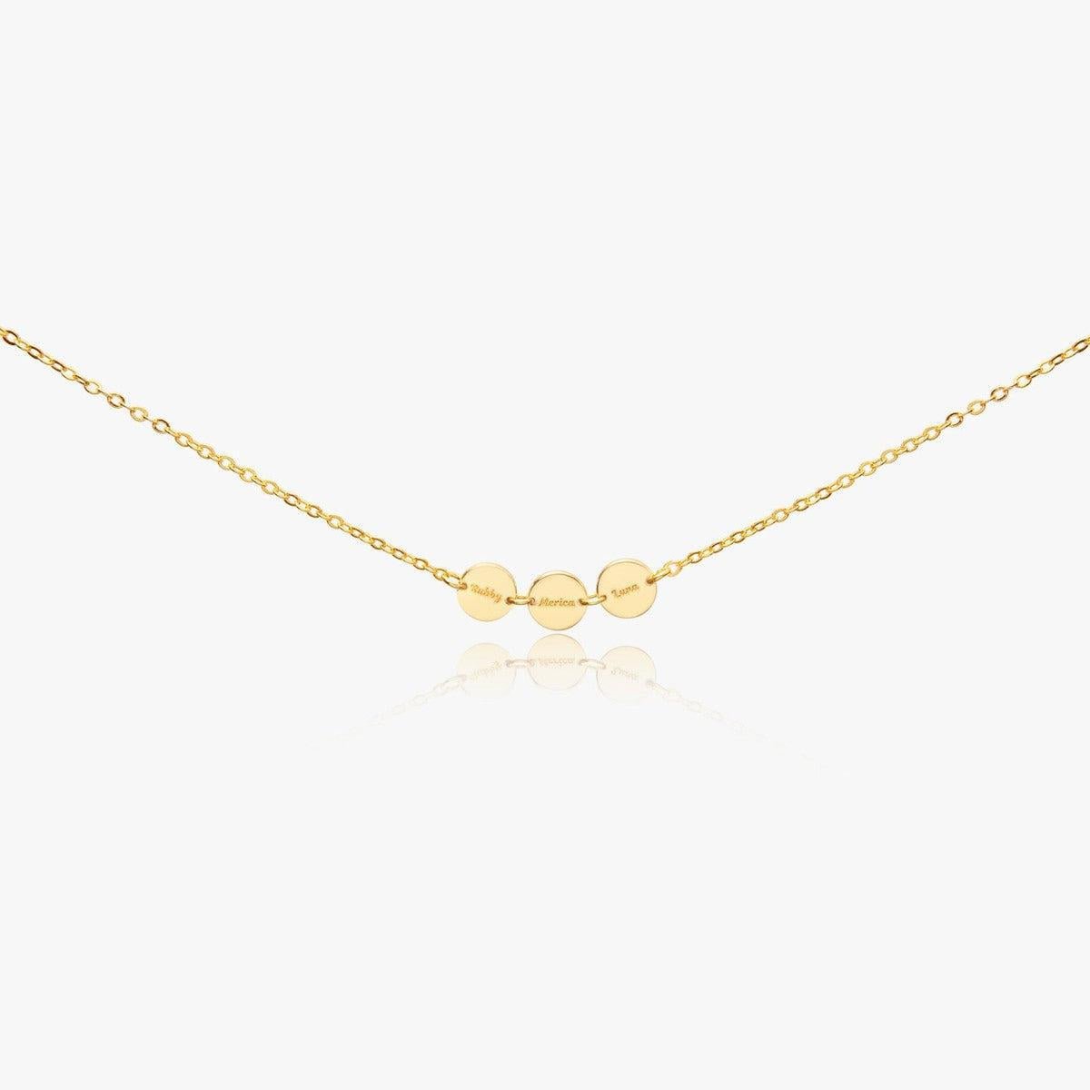 Personalized Tiny Disc Chain Choker Main image