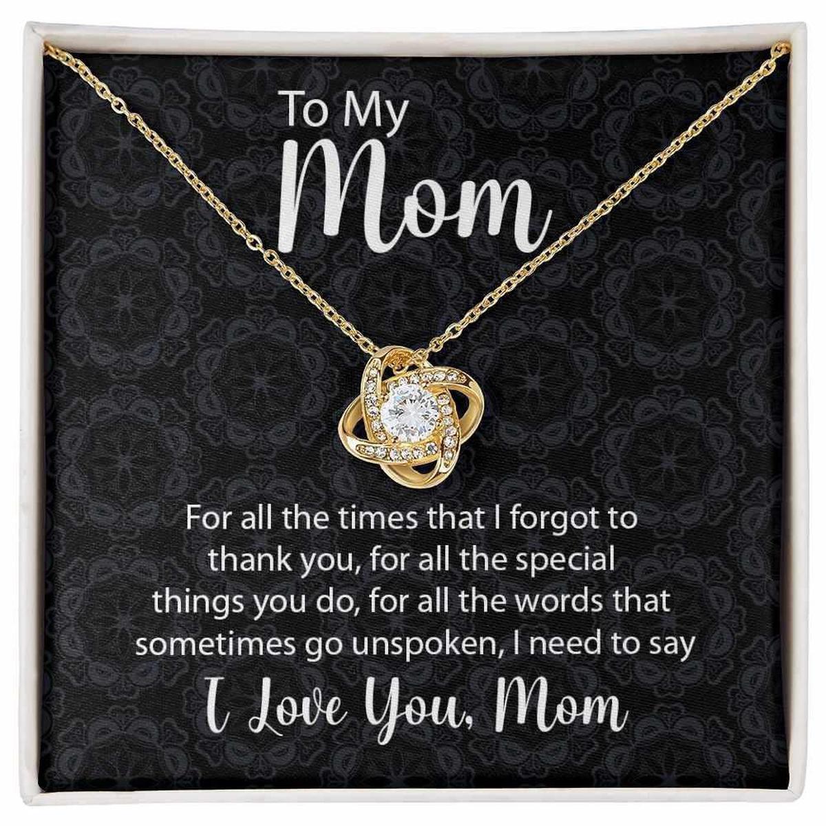 Love Knot Necklace A Heartfelt Thank You To Mom for Every Little Thing Secondary image