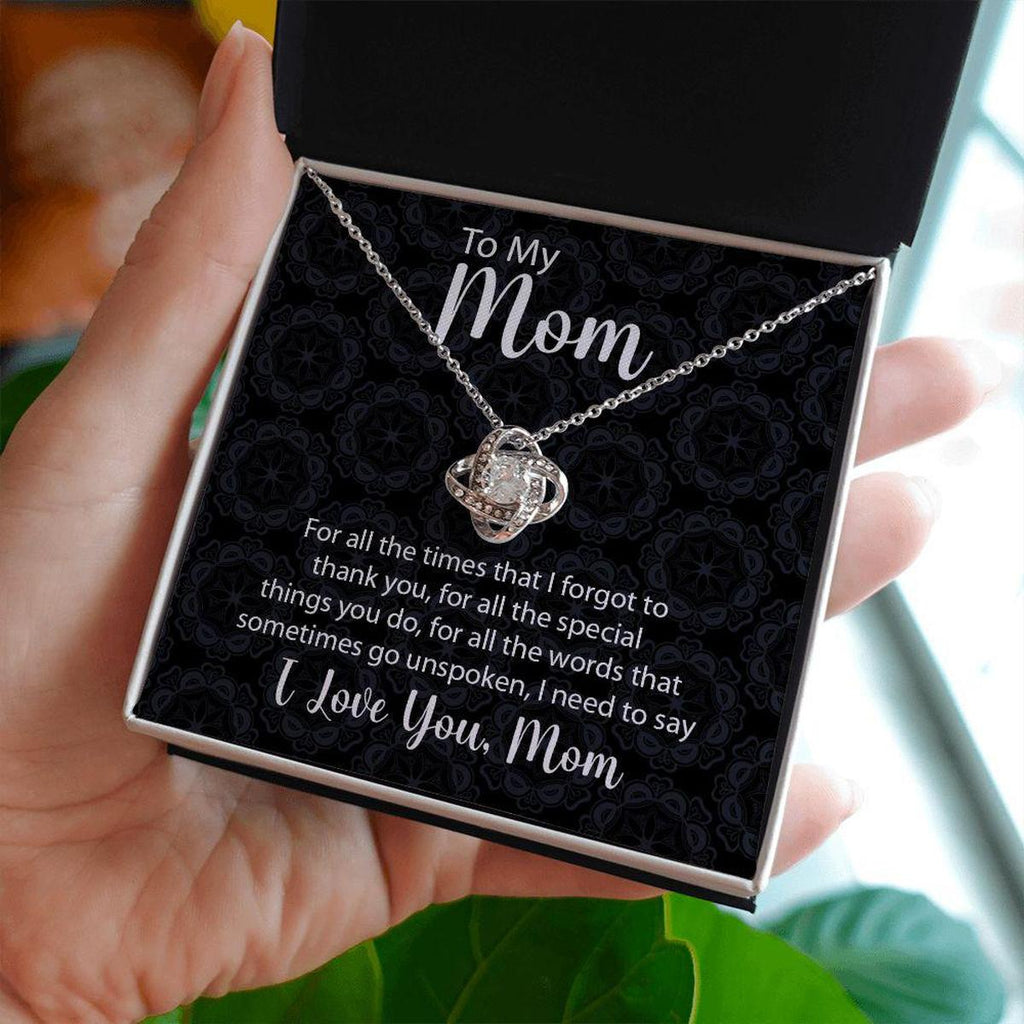 Love Knot Necklace A Heartfelt Thank You To Mom for Every Little Thing