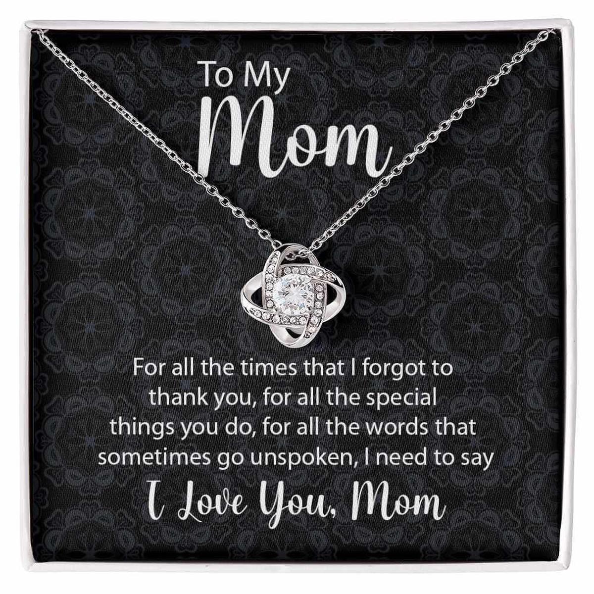 Love Knot Necklace A Heartfelt Thank You To Mom for Every Little Thing Main image