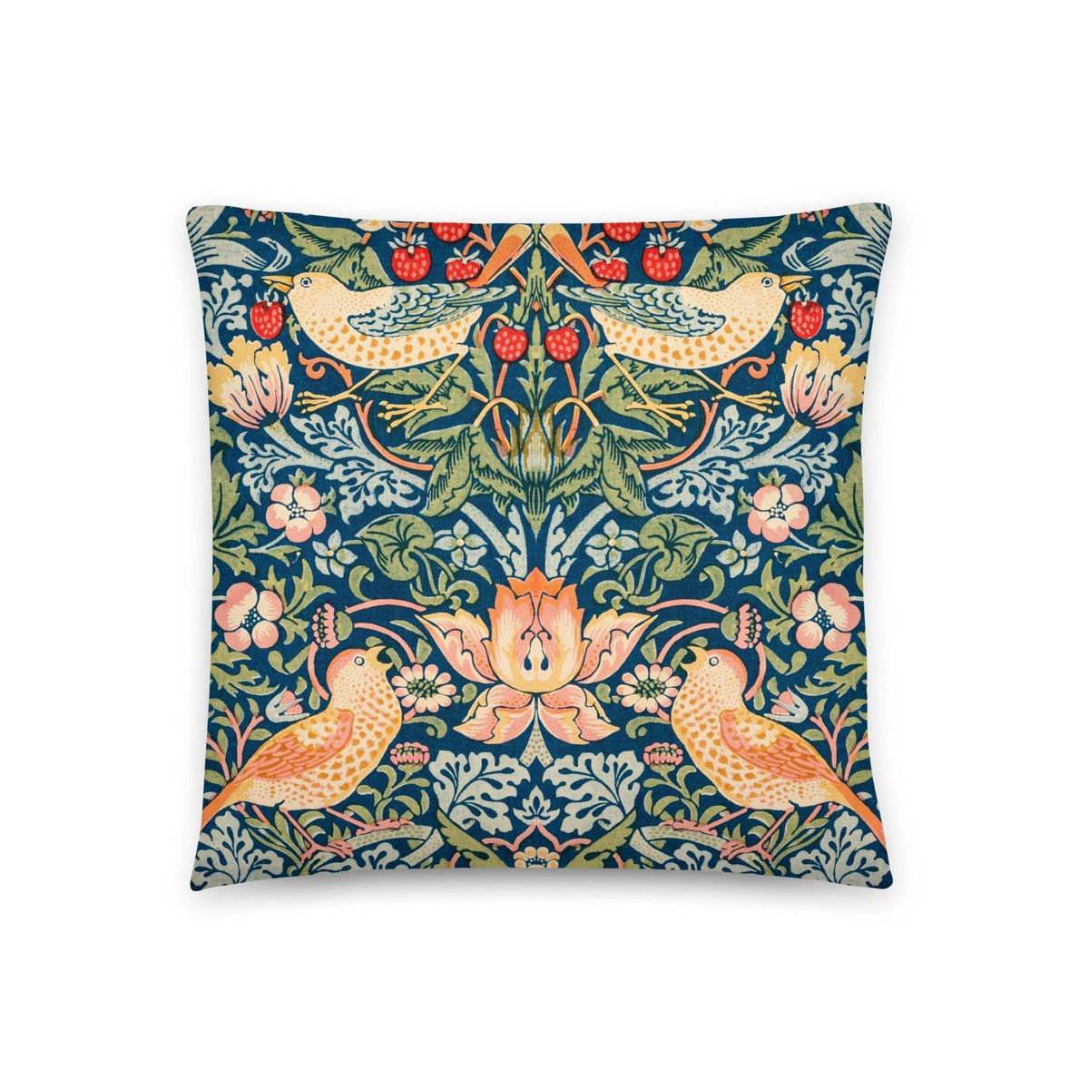 William Morris Strawberry Thief Pattern Pillow Secondary image