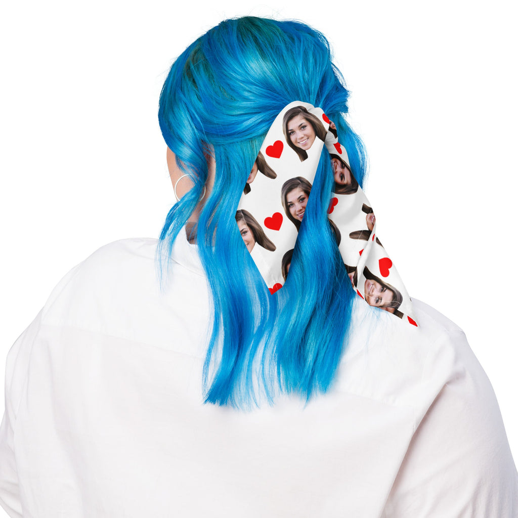 Personalized Face Dog Bandana With Hearts