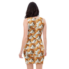 Custom Cat Faces Bodycon Dress