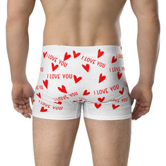 I Love You Hearts Face Boxers