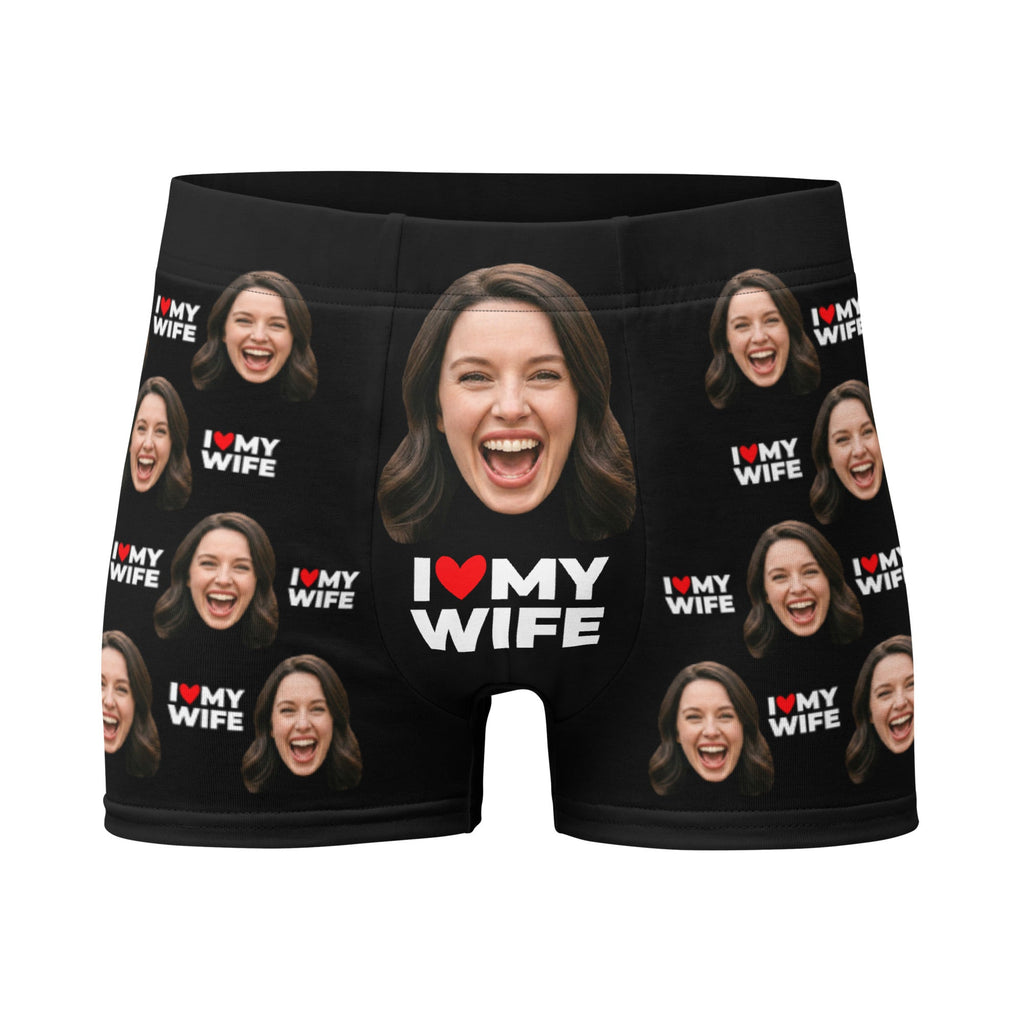 I Love My Wife Face Boxers