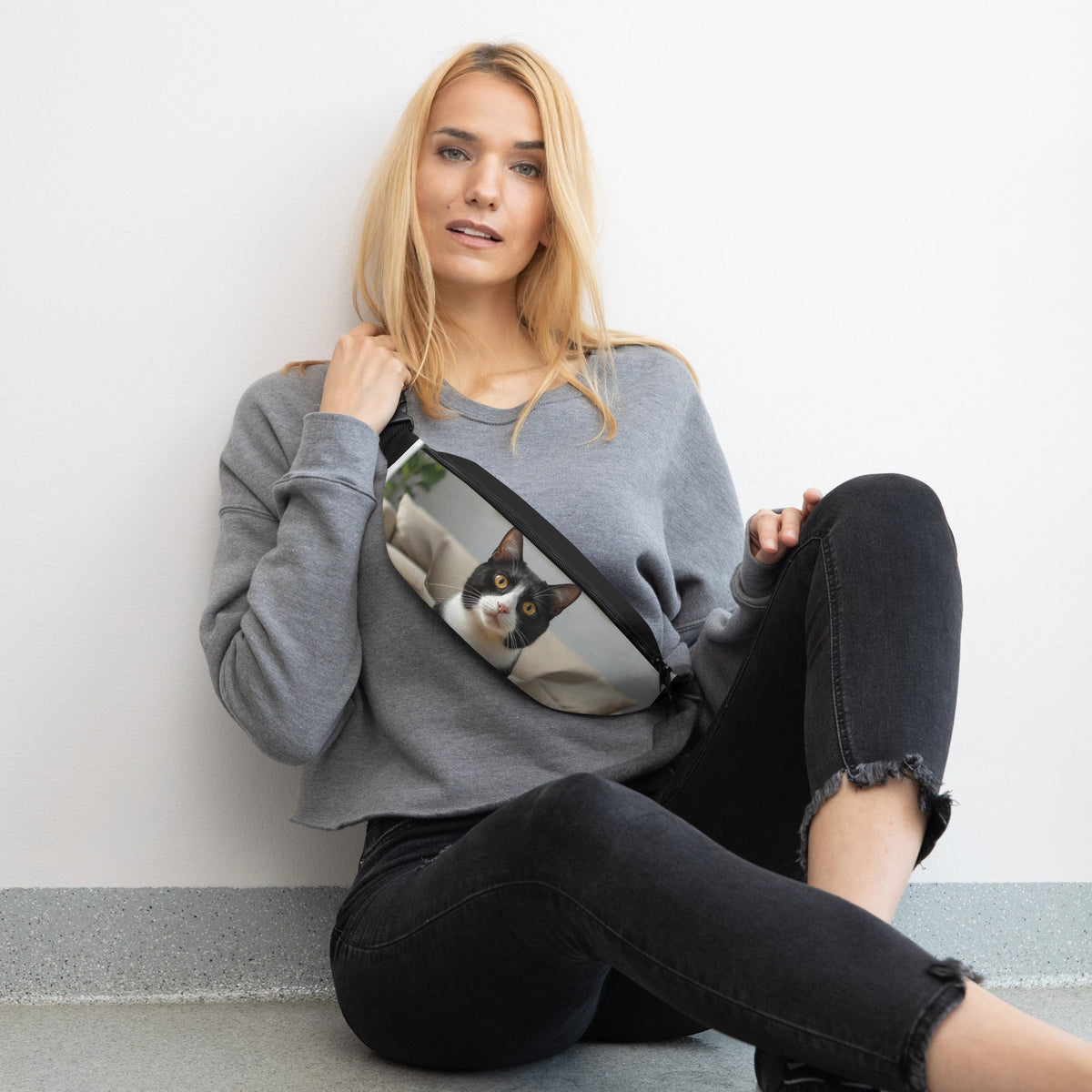 Custom CAt Photo Fanny Pack