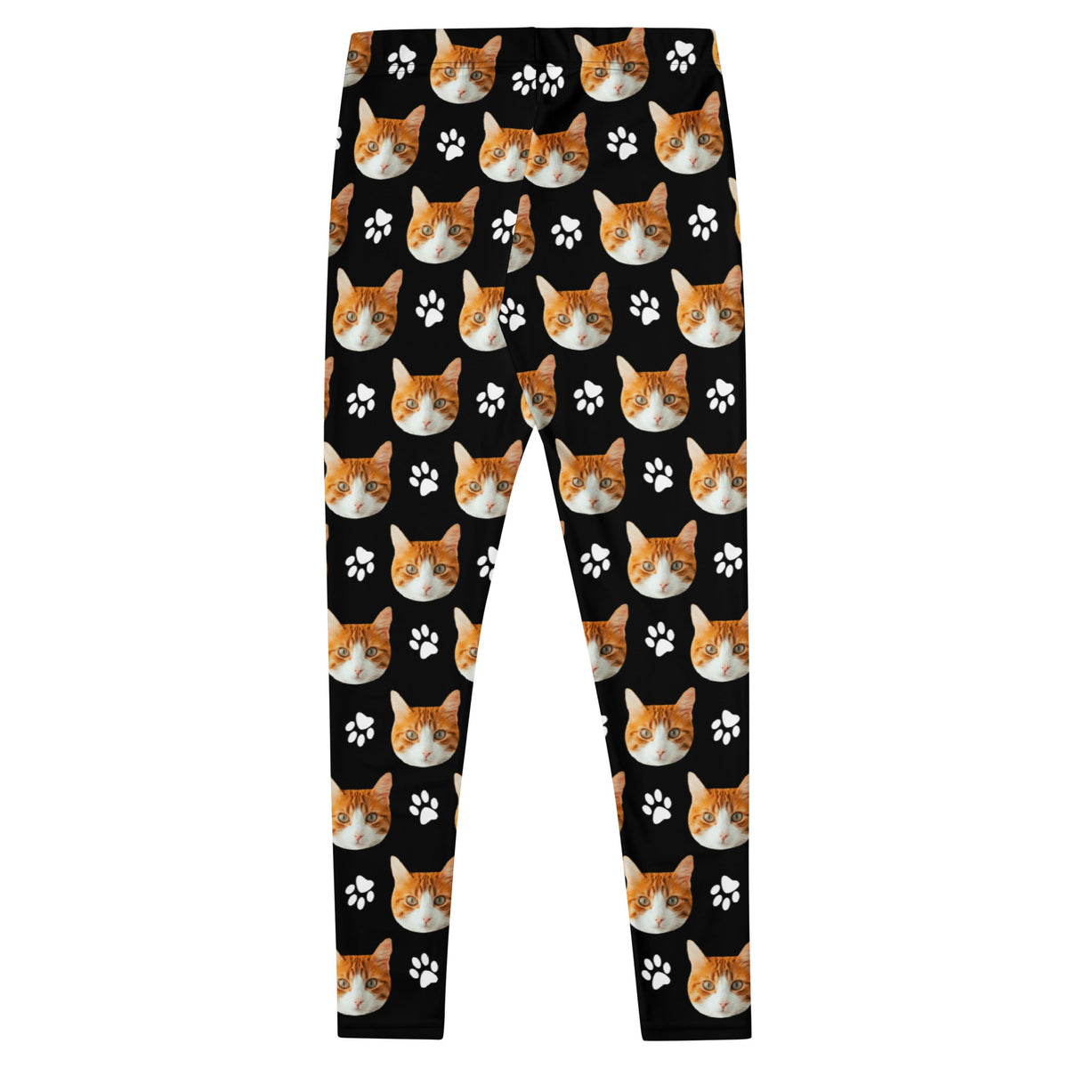 Custom Cat Face Leggings With Paws