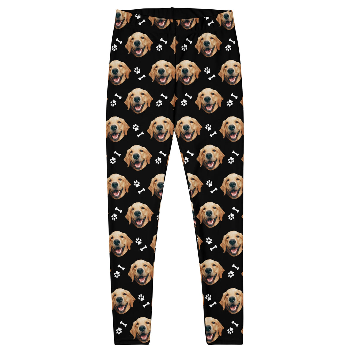 Custom Dog Face Leggings With Paws