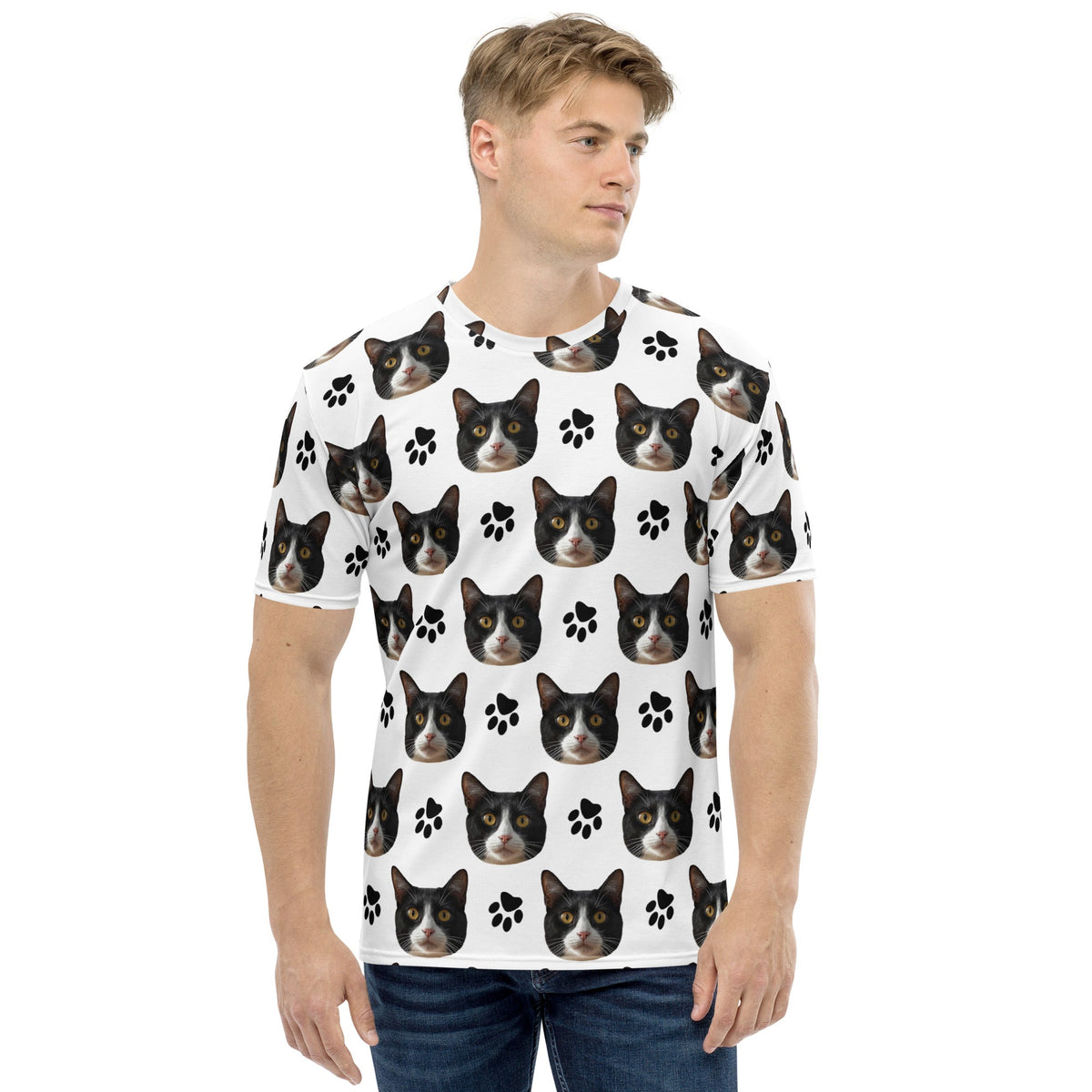 Custom Cat Face T-shirt