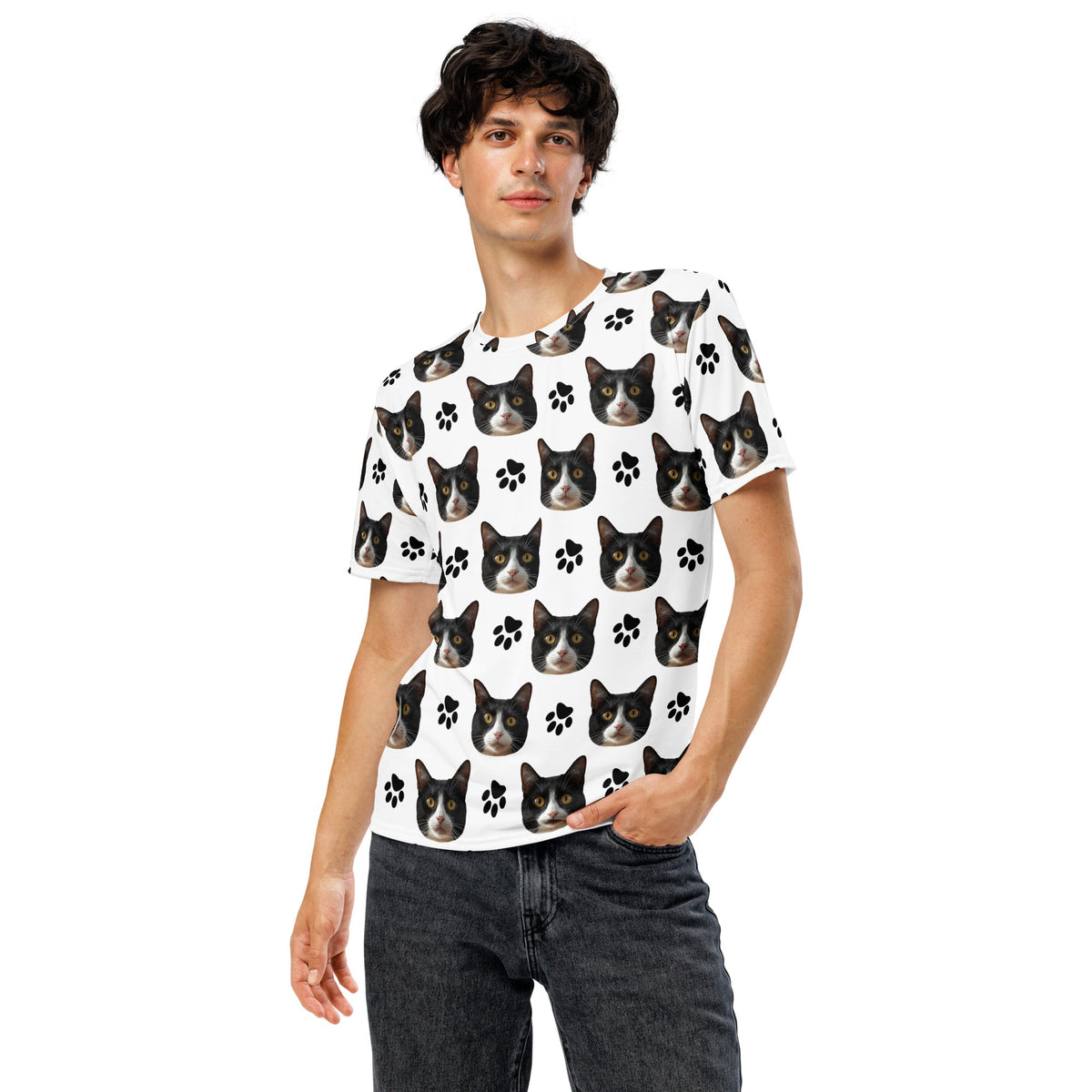 Custom Cat Face T-shirt