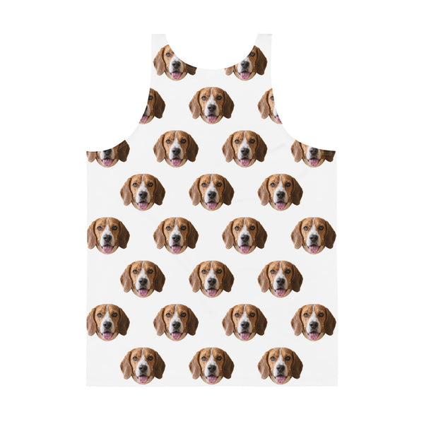 Custom Dog Face Tank Top With Paws (Copy)