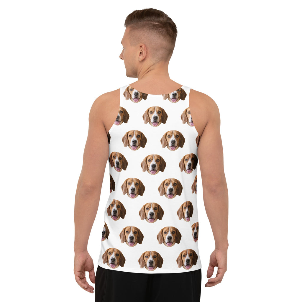 Custom Dog Face Tank Top With Paws (Copy)