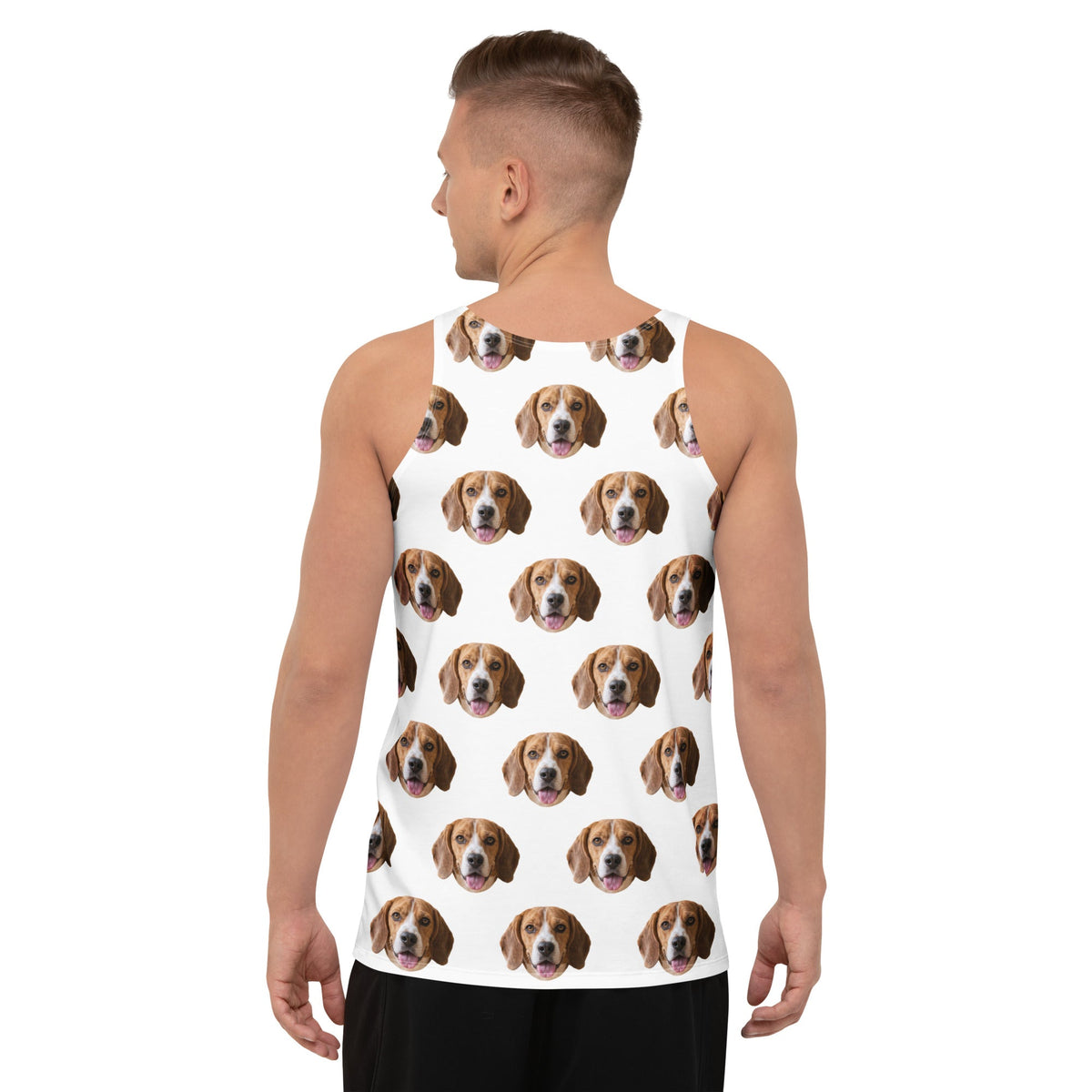 Custom Dog Face Tank Top With Paws (Copy)