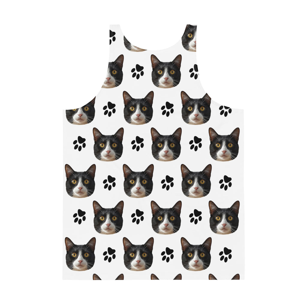 Custom Cat Face Tank Top With Paws