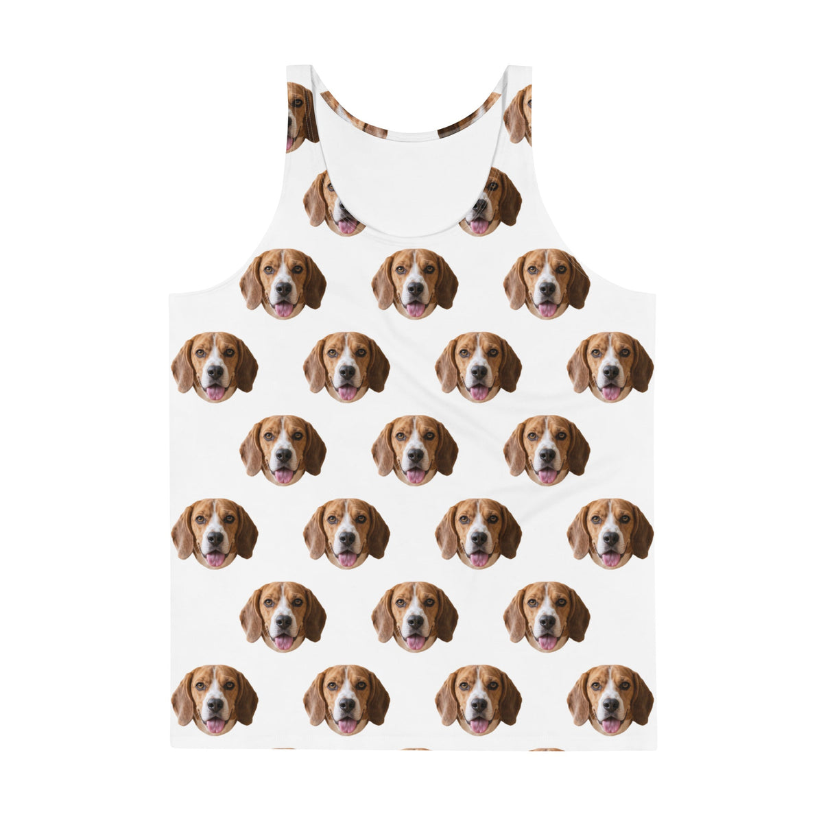 Custom Dog Face Tank Top With Paws (Copy)